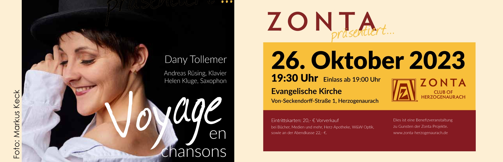 ZONTA Benefizkonzert "Voyage en chansons"